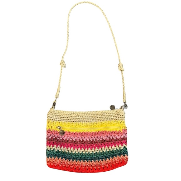 The Sak Handbags - The Sak Crochet Shoulder Bag – Rainbow Stripe Boho Crossbody